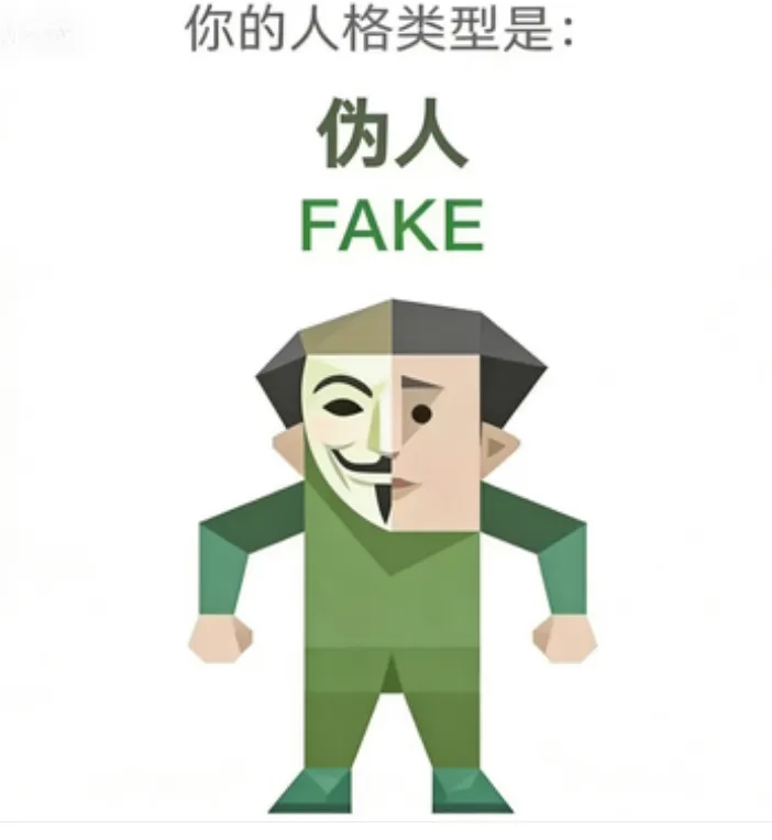 FAKE（伪人）人格海报